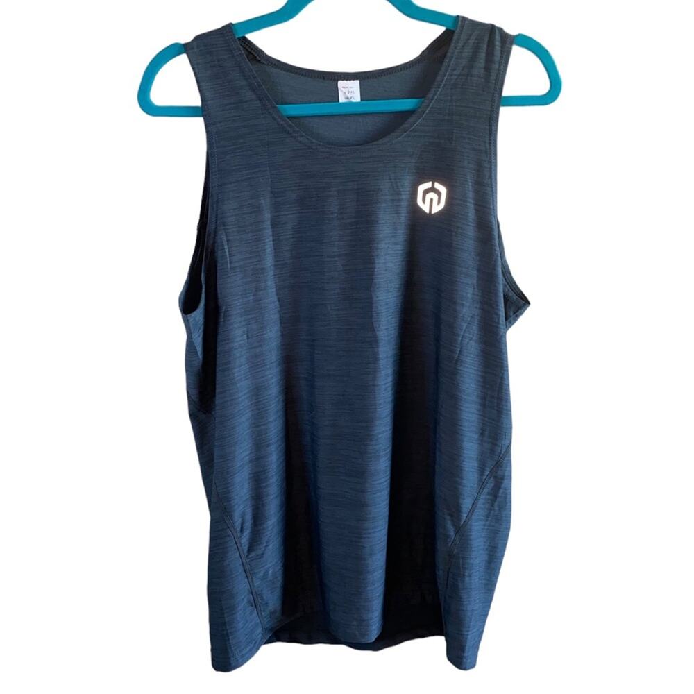 Neleus XL‎ Heather Blue Athletic Tank Top Gym Training NWOT